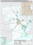 Beaumont-Port Arthur Wall Map Premium Style